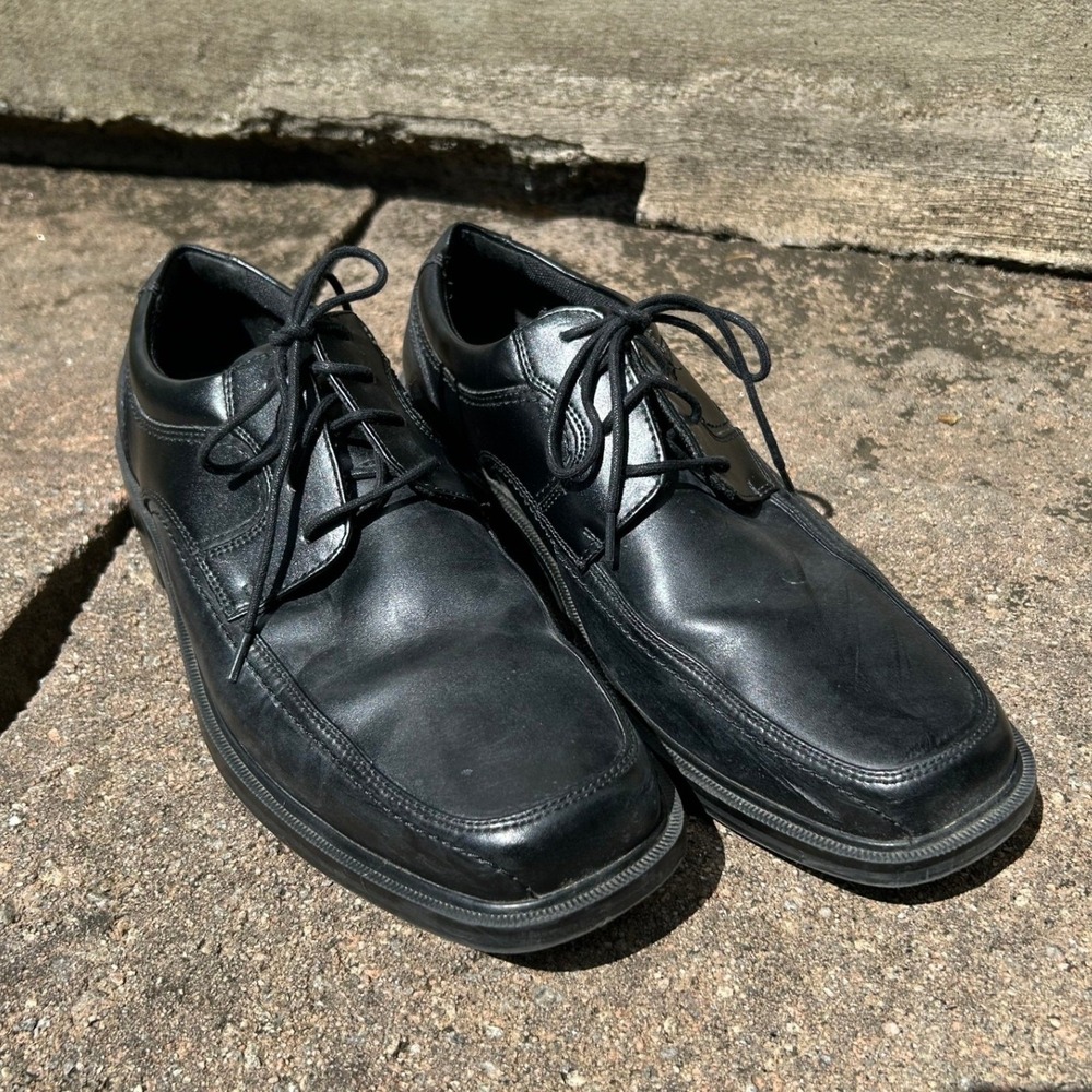 Dockers Mens Black Bicycle Toe Memory Foam Dress Shoes Oxfords 11M Professional